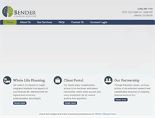 Tablet Screenshot of benderfinancialservices.com